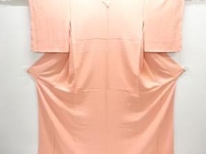 草木染のり散らし模様織出し一ツ紋色無地着物